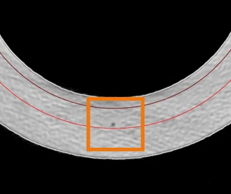 Poren in Bearbeitungsflächen