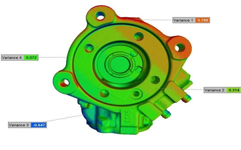 CAD Soll-Ist-Vergleich eines Bauteils