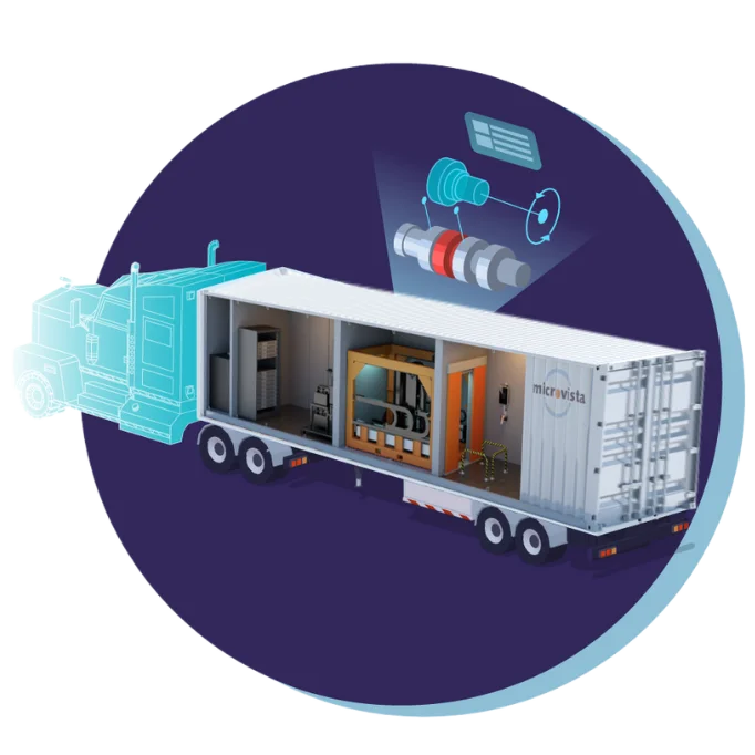 Piktogramm - industrielle Computertomographie mit dem mietbaren mobilen CT