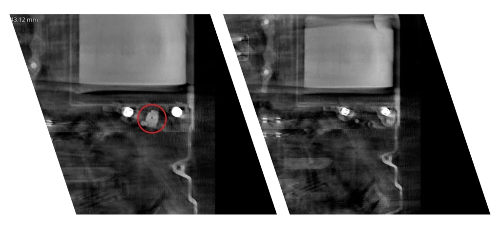 Effiziente Fehleranalyse bei gesperrten Losen - Fremdpartikel in einem Bauteil